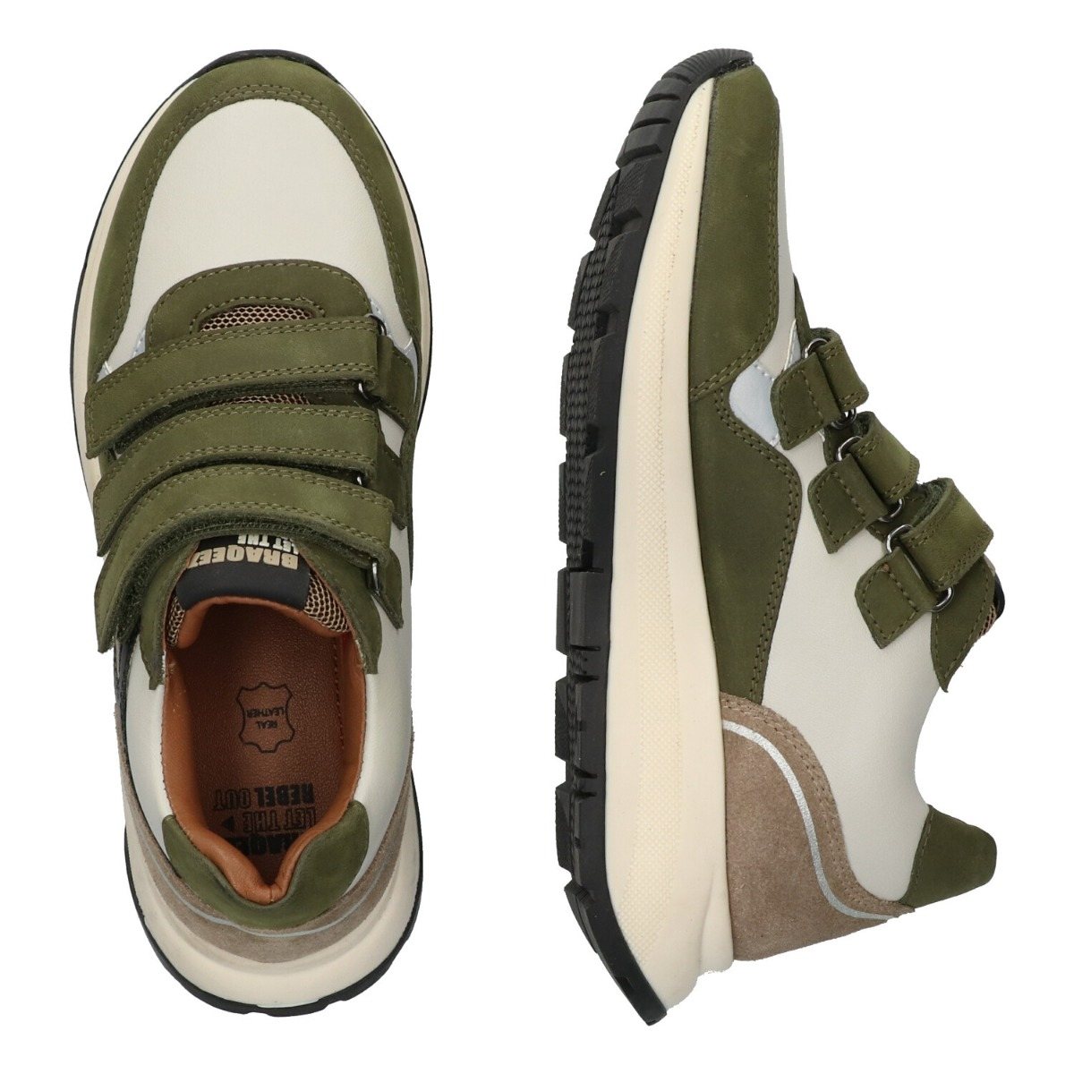Fygo Flash - Lage Sneakers Braqeez Groen