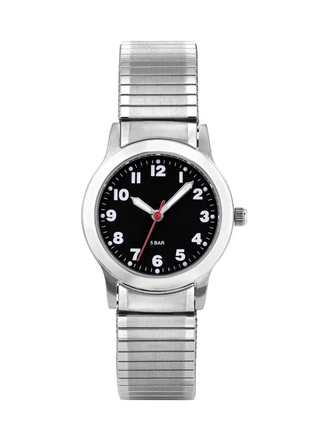 Para-Quartz-Damenuhr mit Edelstahlzugband