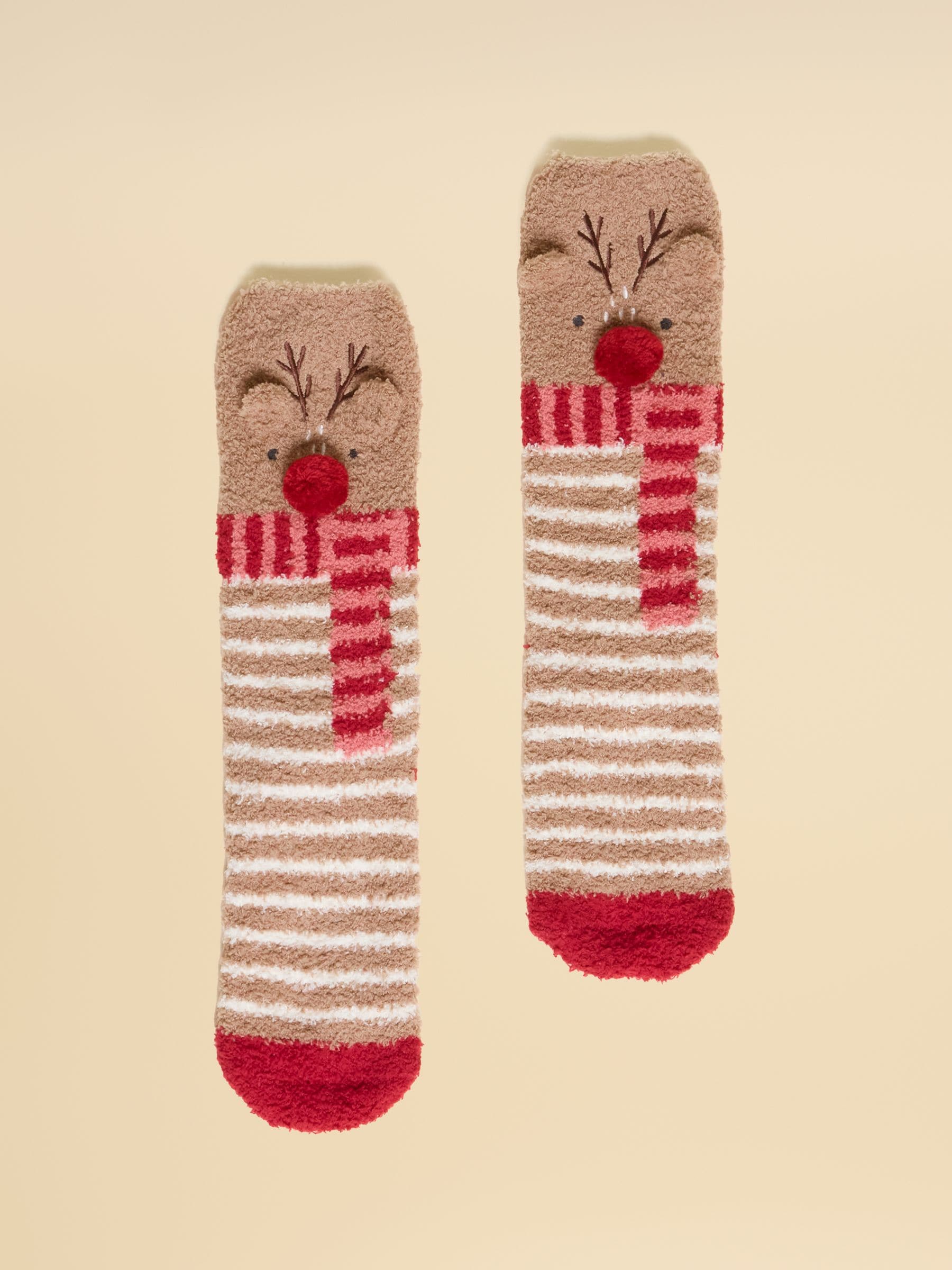 Reindeer Brown - Joules Kids' wollige personage sokken