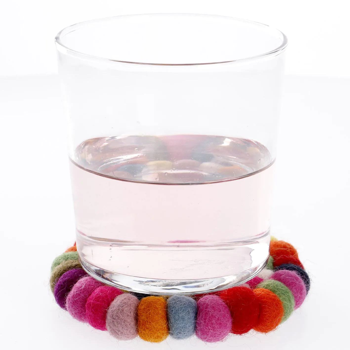 Untersetzer Filzkugeln, bunt, 10 cm