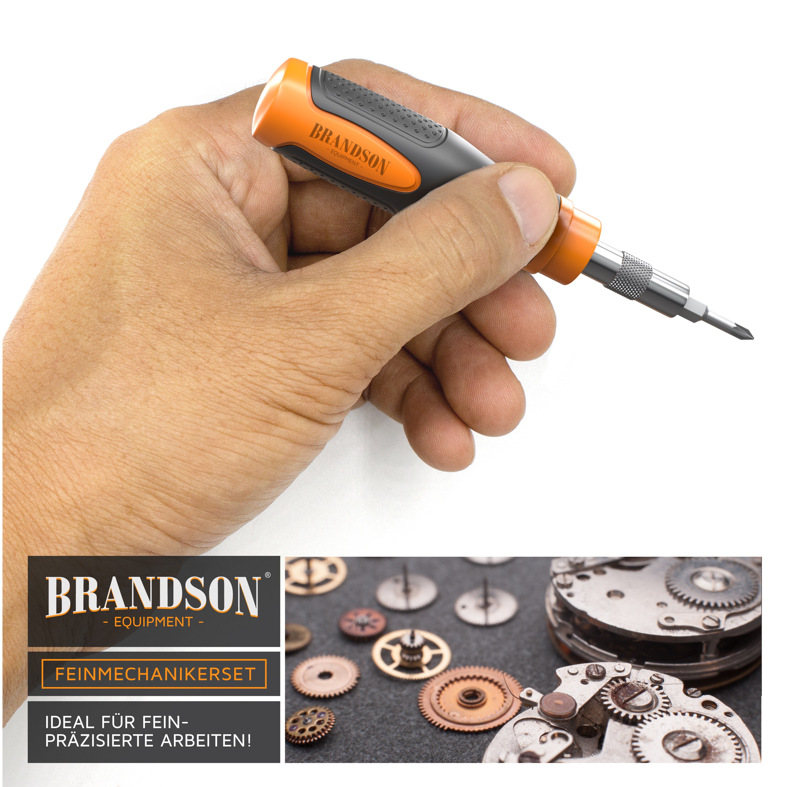 Brandson Schraubendreher Set 21 teilig Minibits 4 mm 5 32 Zoll - Schlitz Kreuzschlitz Sechskant Torx Feinmechaniker Set Schraubenzieher Satz