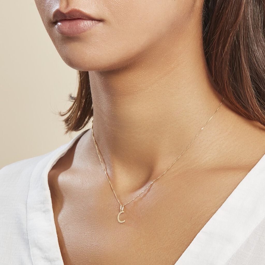 Pendentif Ionia Lettre Or Jaune
