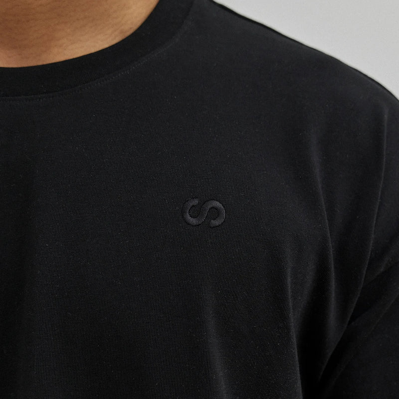 Oversized T-Shirt Herren aus Bio-Baumwolle Schwarz