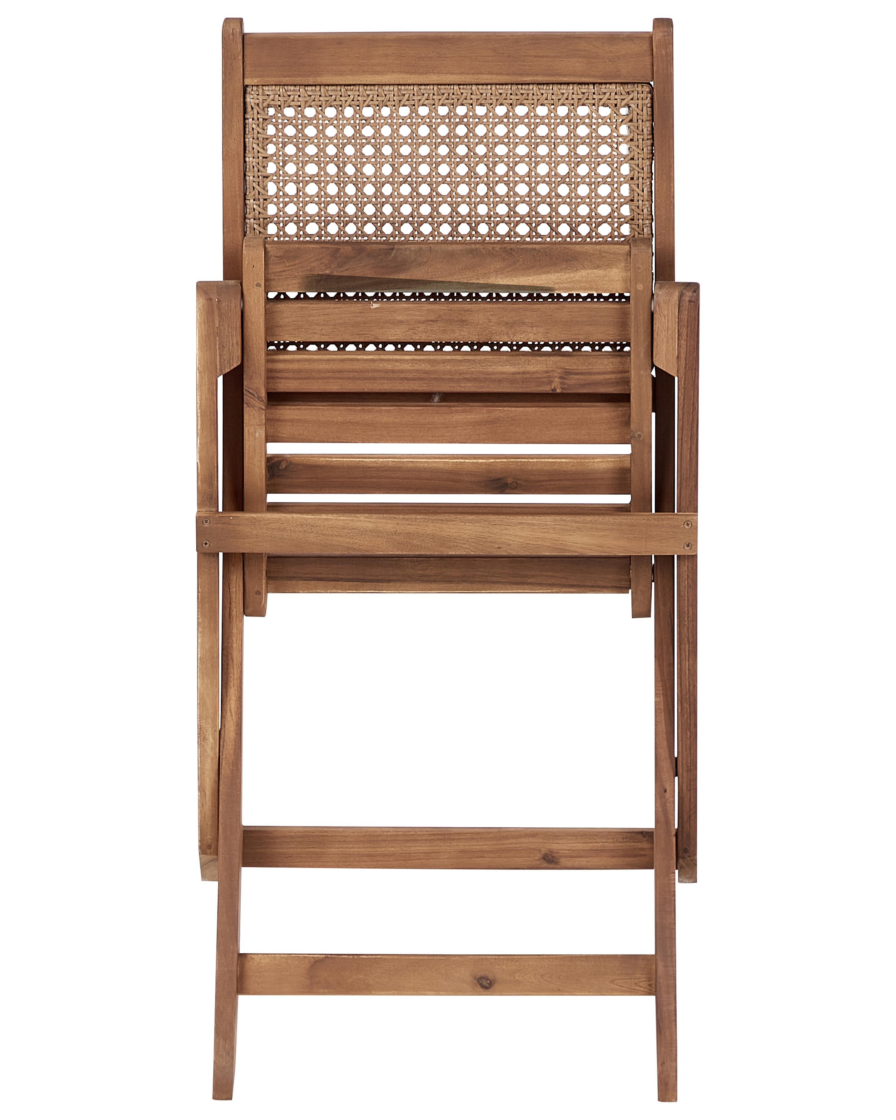 Set van 4 tuinstoelen PARAGGI Gecertificeerd acaciahout Donkerbruin