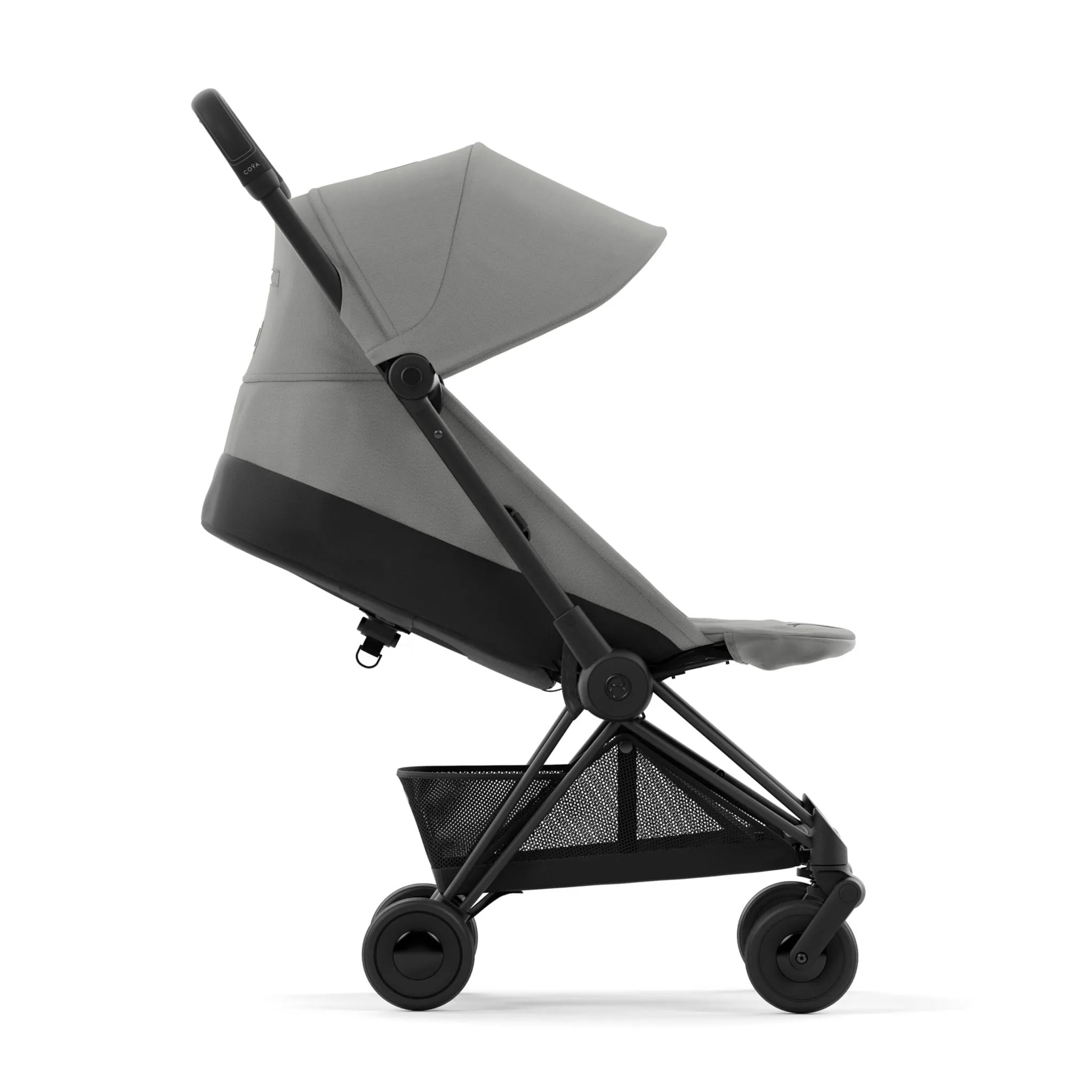 Cybex Poussette Coya - Cadre noir mat avec siège gris mirage