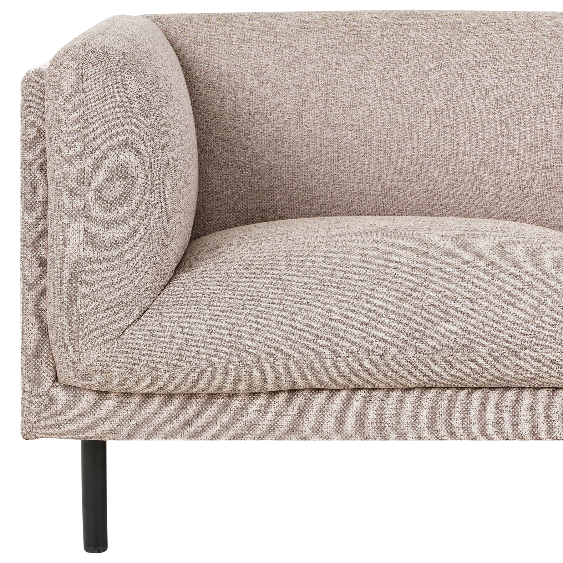 Beliani - VORGOD - Driezitsbank - Lichtbruin - Polyester