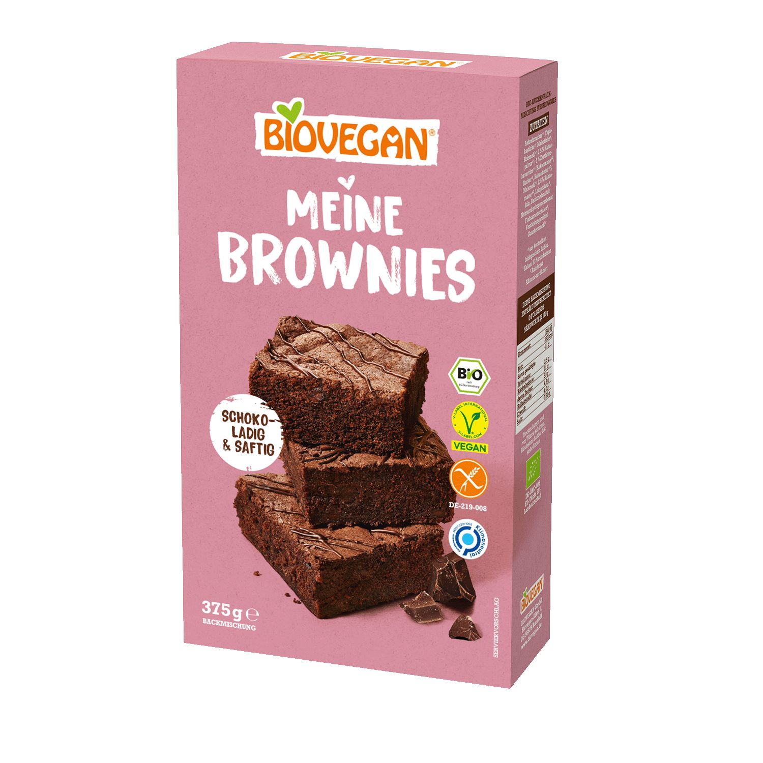 Biovegan Backmischung Meine Brownies