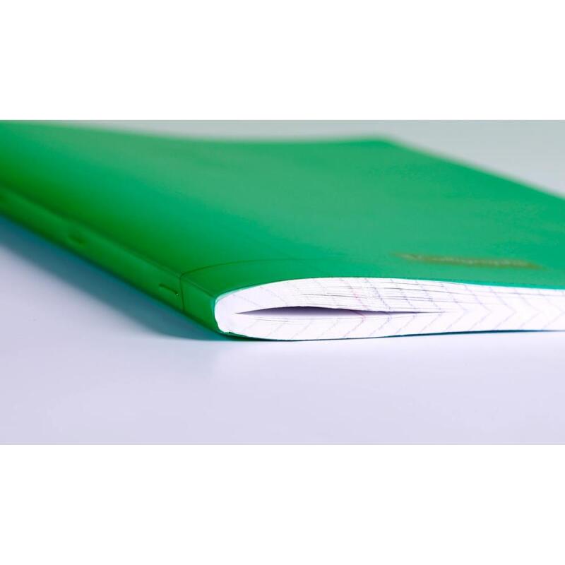 Cahier piqué 8000 POLYPRO A4 192 pages grands carreaux 90 g - Vert
