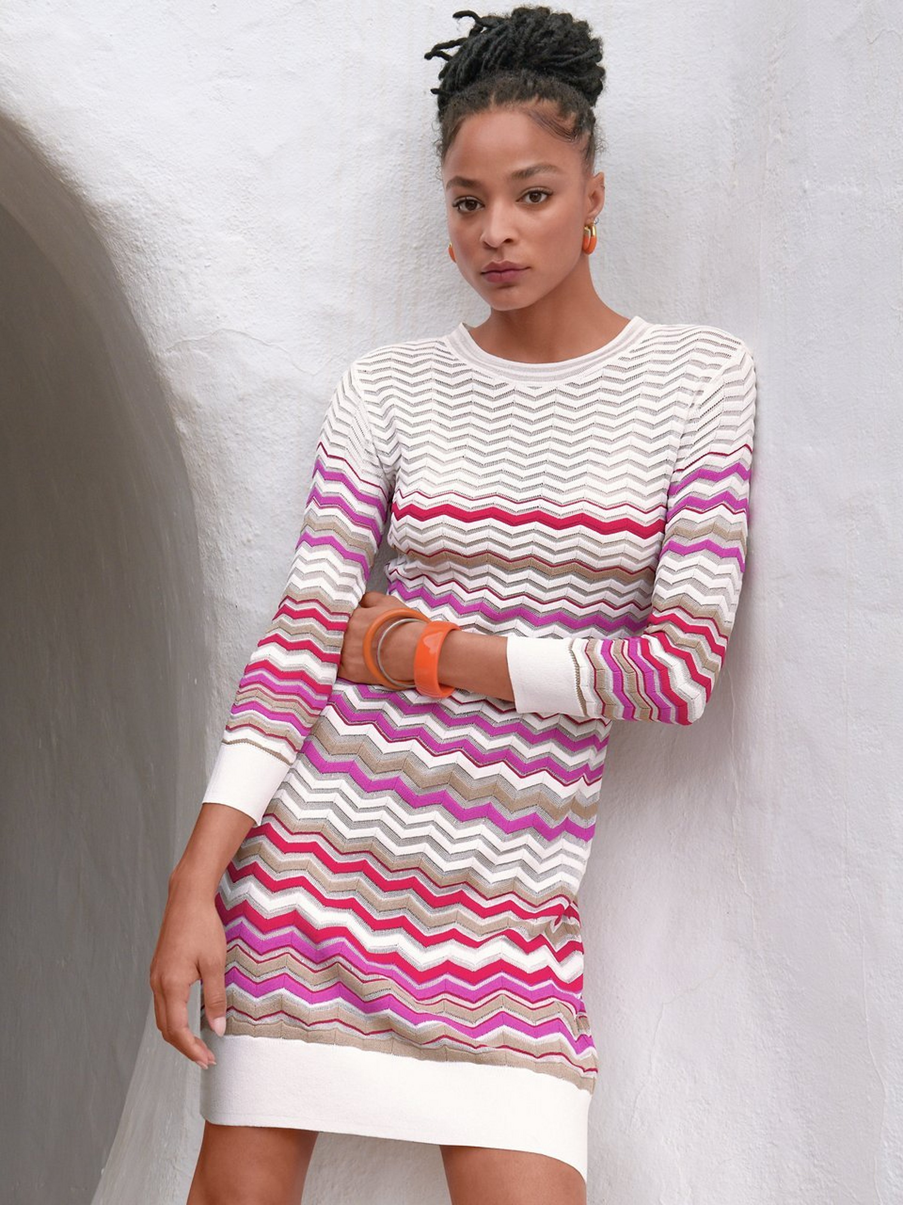 Strickkleid mit 3/4-Arm