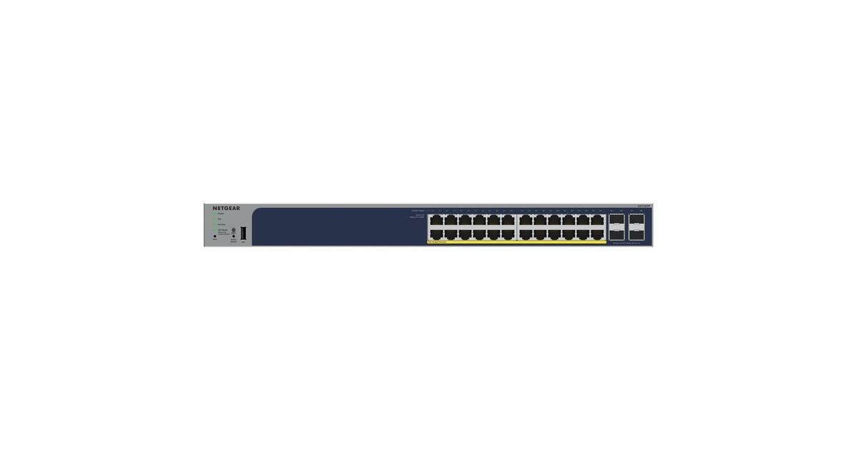Netgear24-Port Gigabit Ethernet PoE+ Smart Switch with 4 SFP Ports (GS728TPv3)
