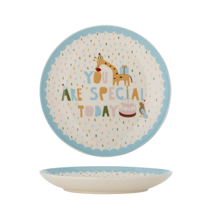 Bloomingville Mini - Celebrate Teller, Ø 16 cm, blau