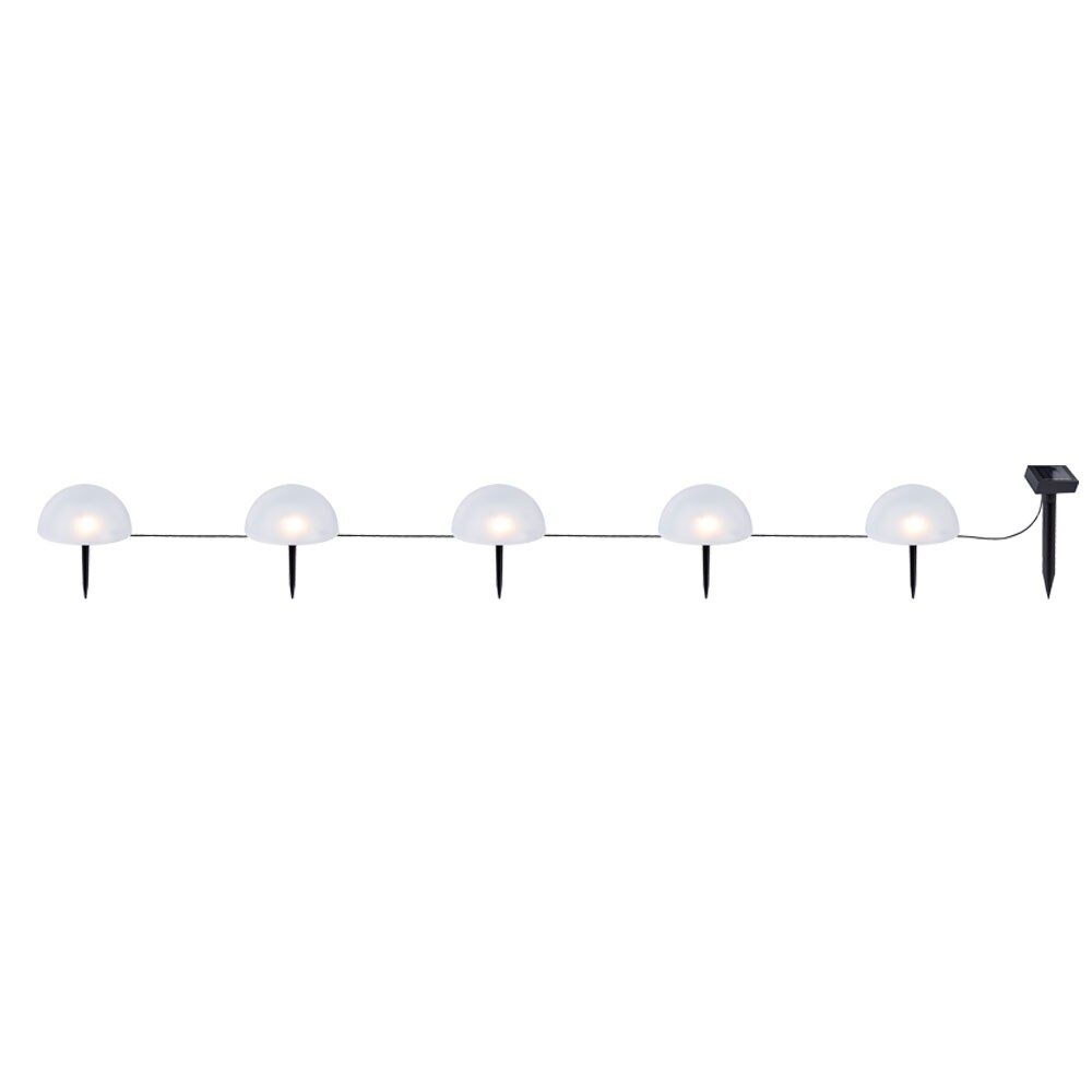 5er Set LED Solarleuchten, Erdspieß, warmweiß, Höhe 15 cm