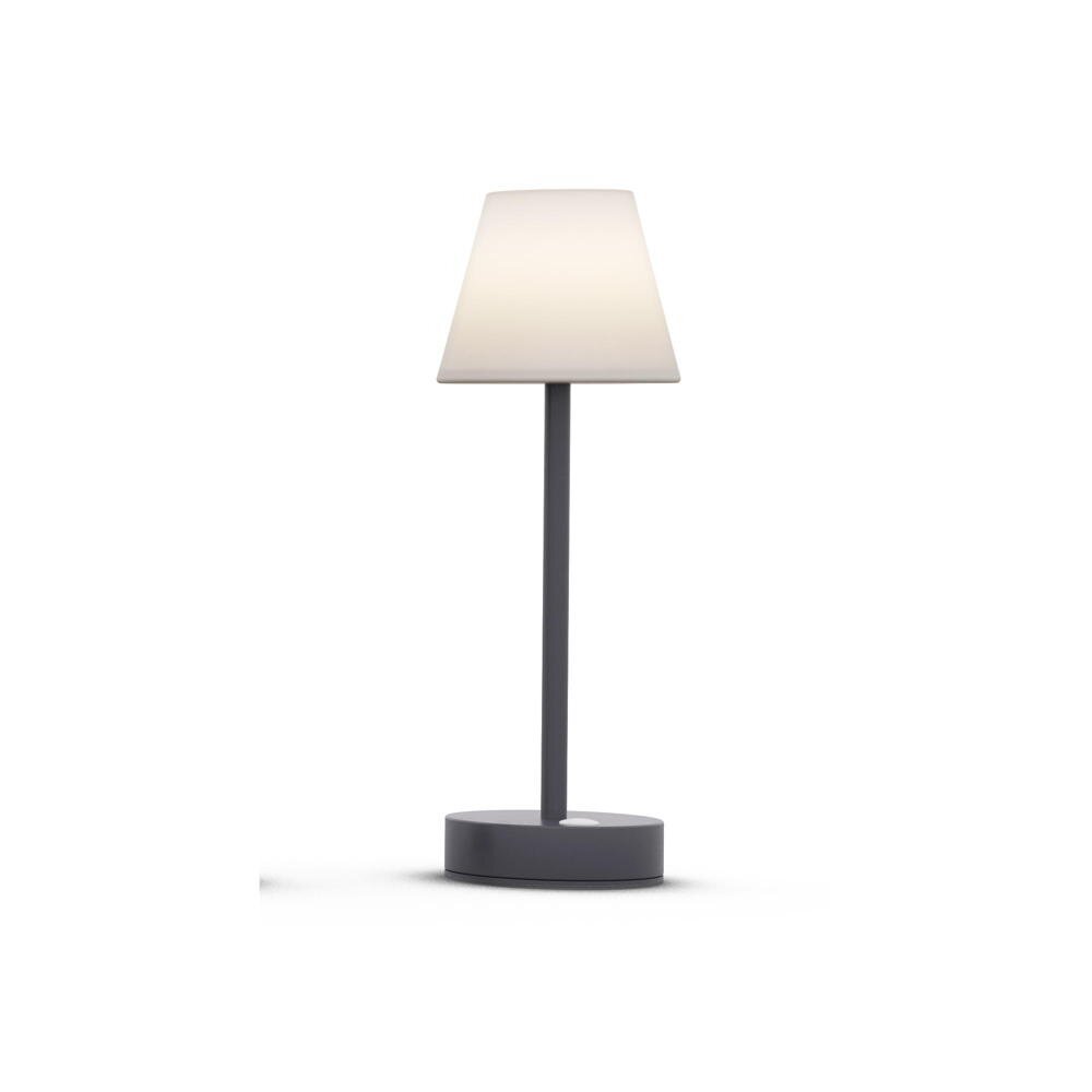 LED oplaadbare tafellamp Lola Slim 30 in antraciet 2W 160lm IP44