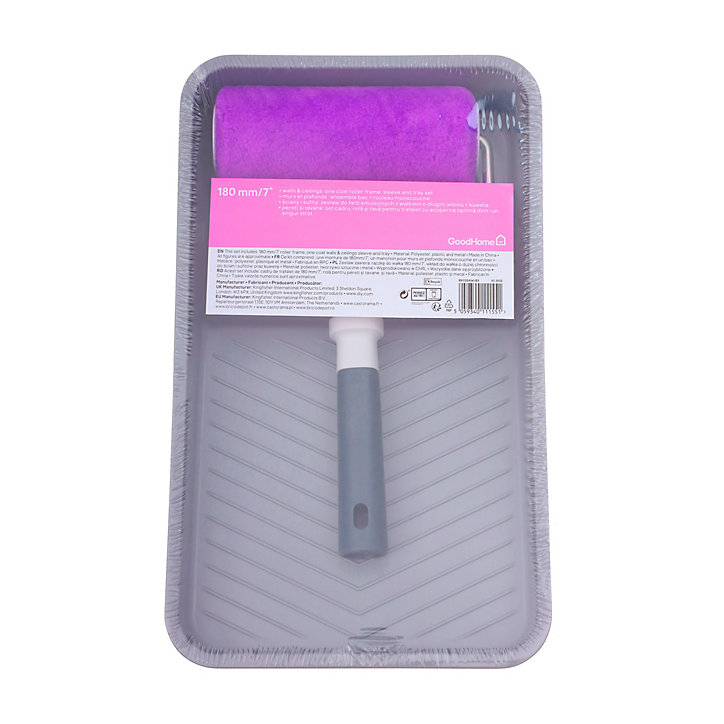 Lot rouleau monocouche + bac GoodHome 180mm