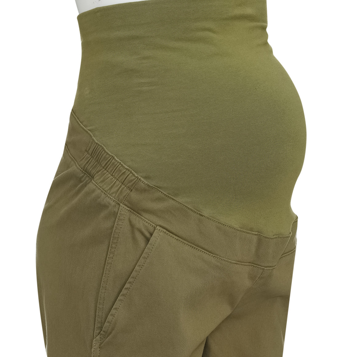Gina Mama Damen Cargo-Umstands-Hose dunkelgrün