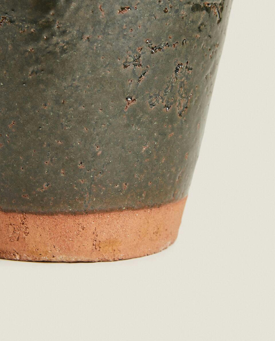 VASO DE CERÂMICA COM ALÇAS