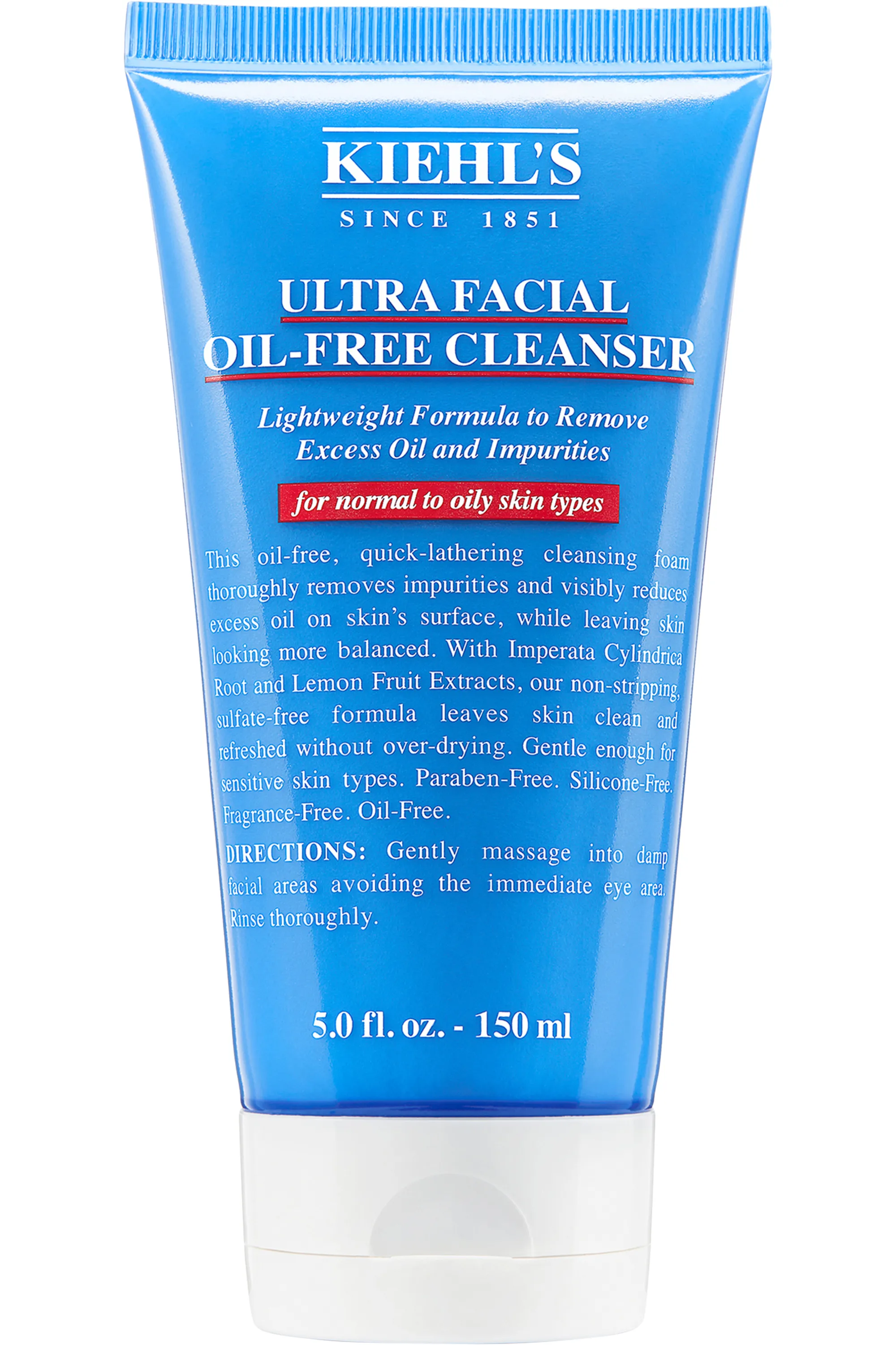 Kiehl's Gel nettoyant visage sans corps gras Ultra Facial-150 ml
