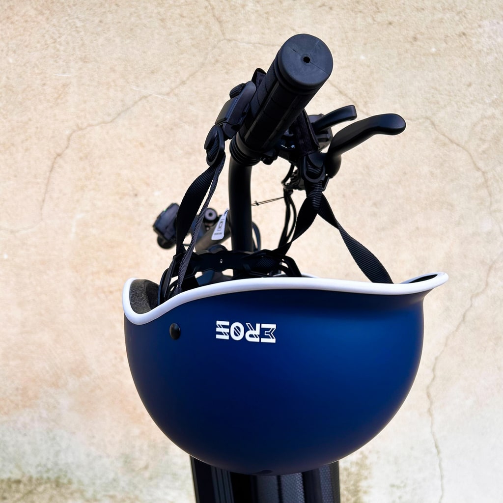 Casque Eroz Vintage Collection pour Trottinette Electrique et Vélo (Bleu\/Noir)
