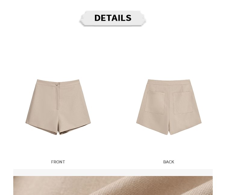 PINPI - Hoge taille effen shorts