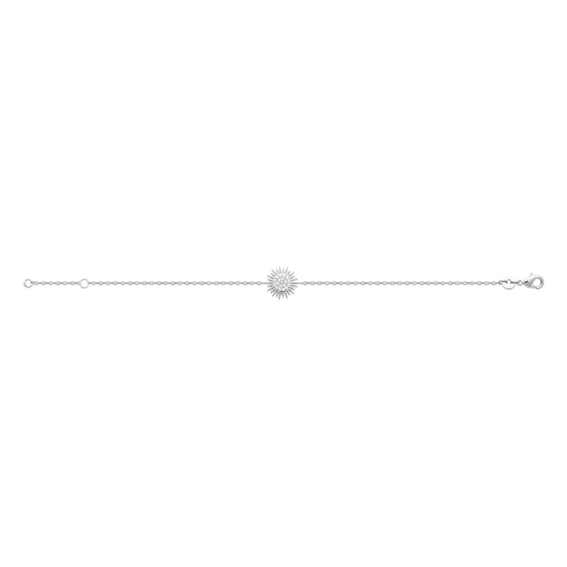 Bracelet Femme - Argent 925 - Oxyde de zirconium - Longueur : 18 cm