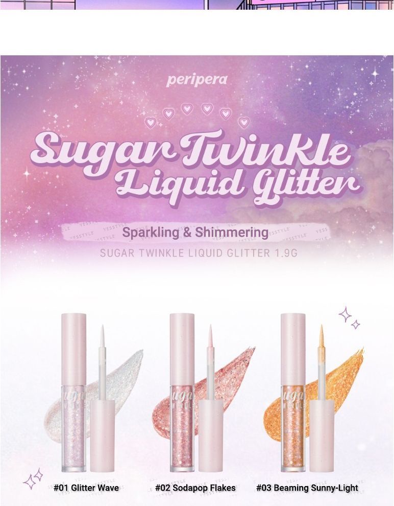 peripera - Sugar Twinkle Liquid Glitter - 3 kleuren
