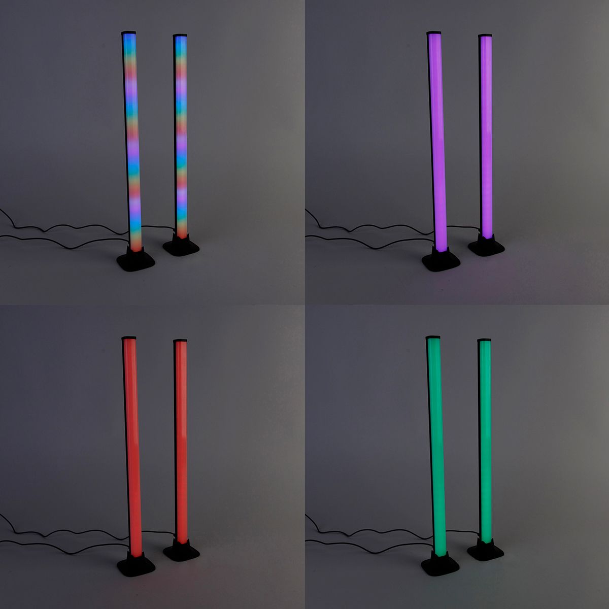 Tafellamp zwart incl. LED met afstandsbediening en RGB - Arnold