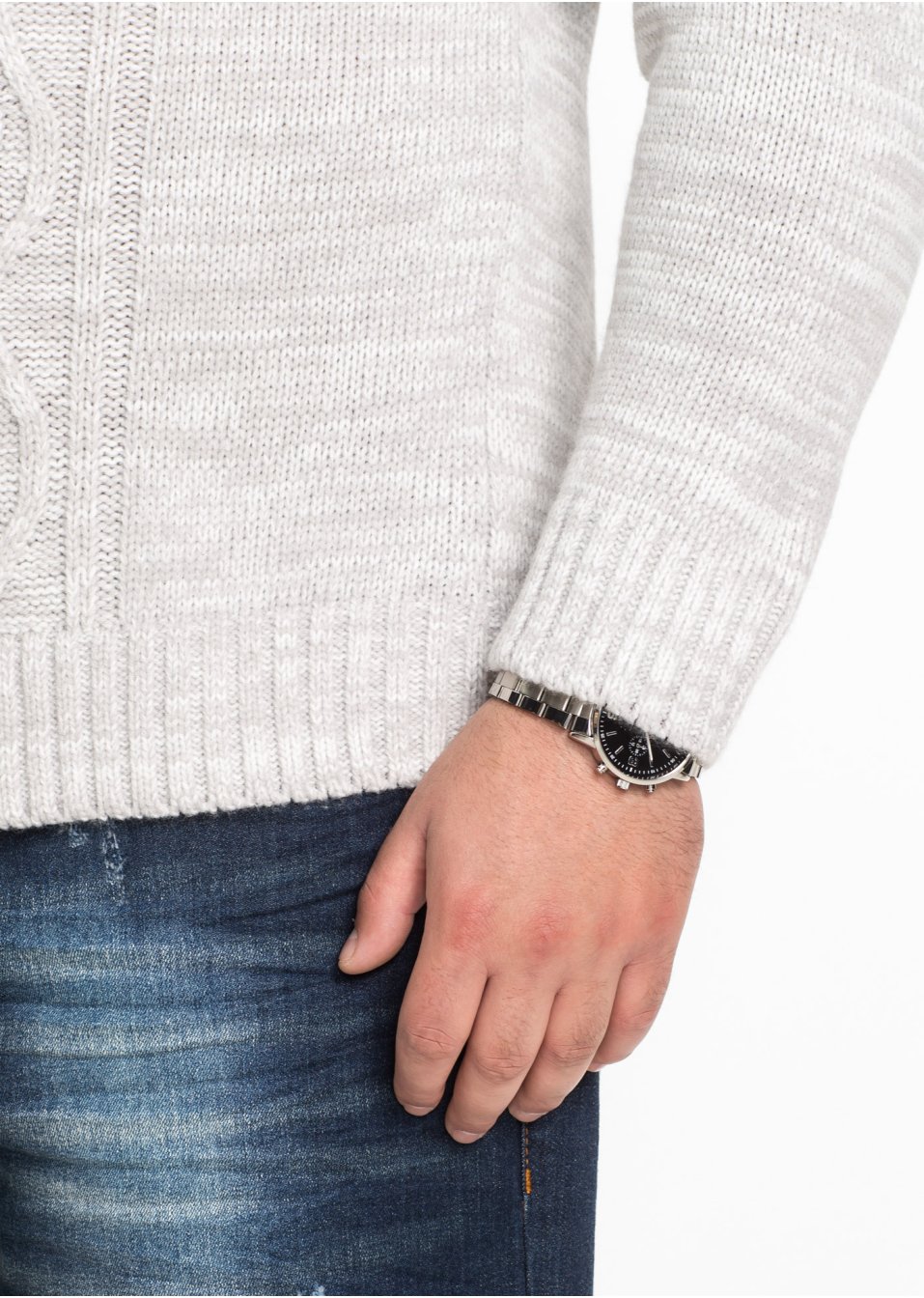 Pull à motif torsadé
