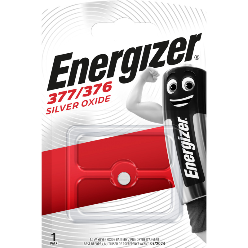 Energizer Knopfbatterie Silver Oxide, 377/376, 1 Stück