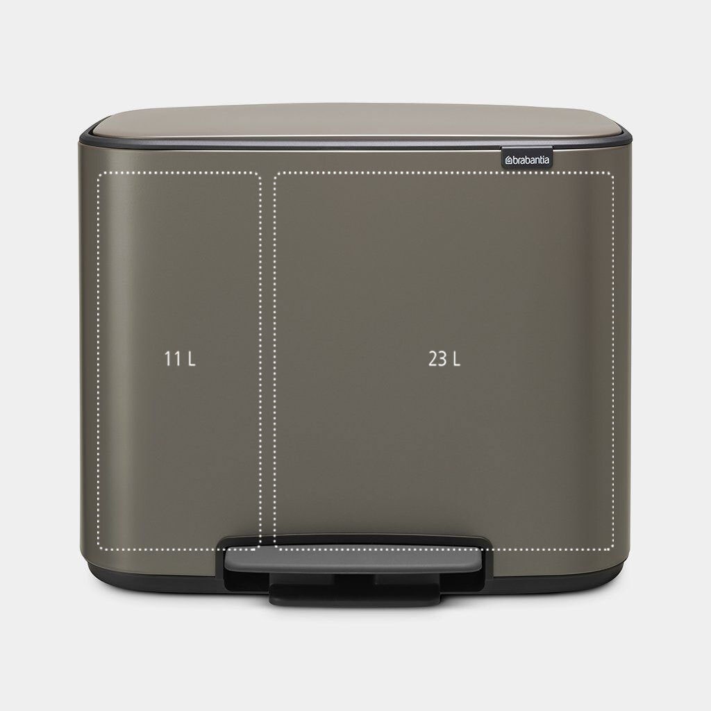 brabantia Treteimer BO 11 + 23 Liter platinum