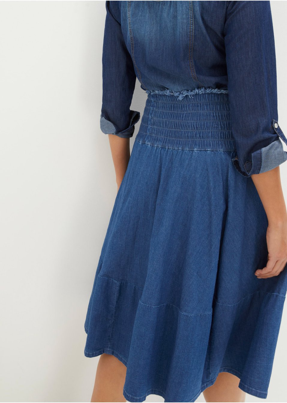 Jupe en jean avec taille élastiquée