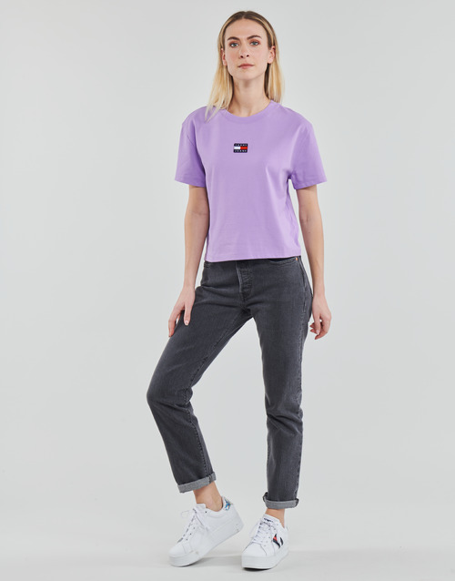 Tommy Jeans - TJW TOMMY CENTER BADGE TEE - Lila