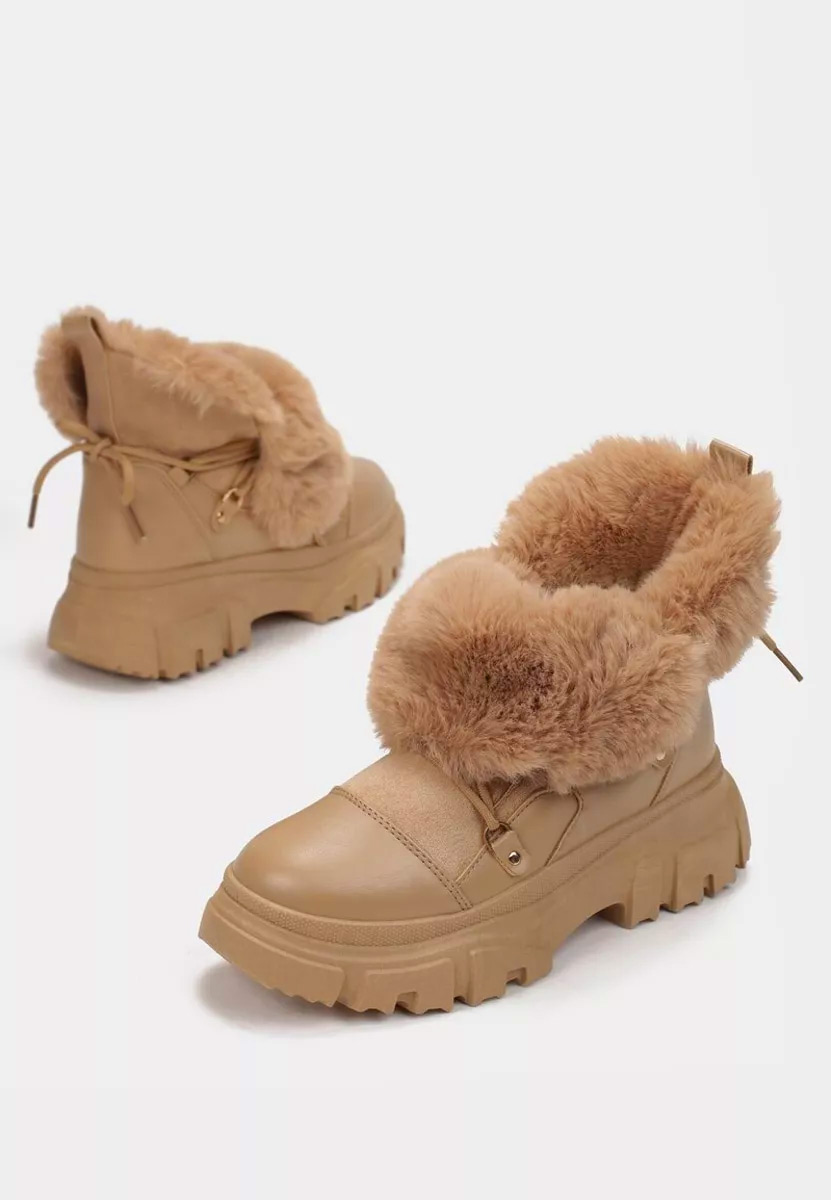 Bottines doublées femme kaki Fralesia