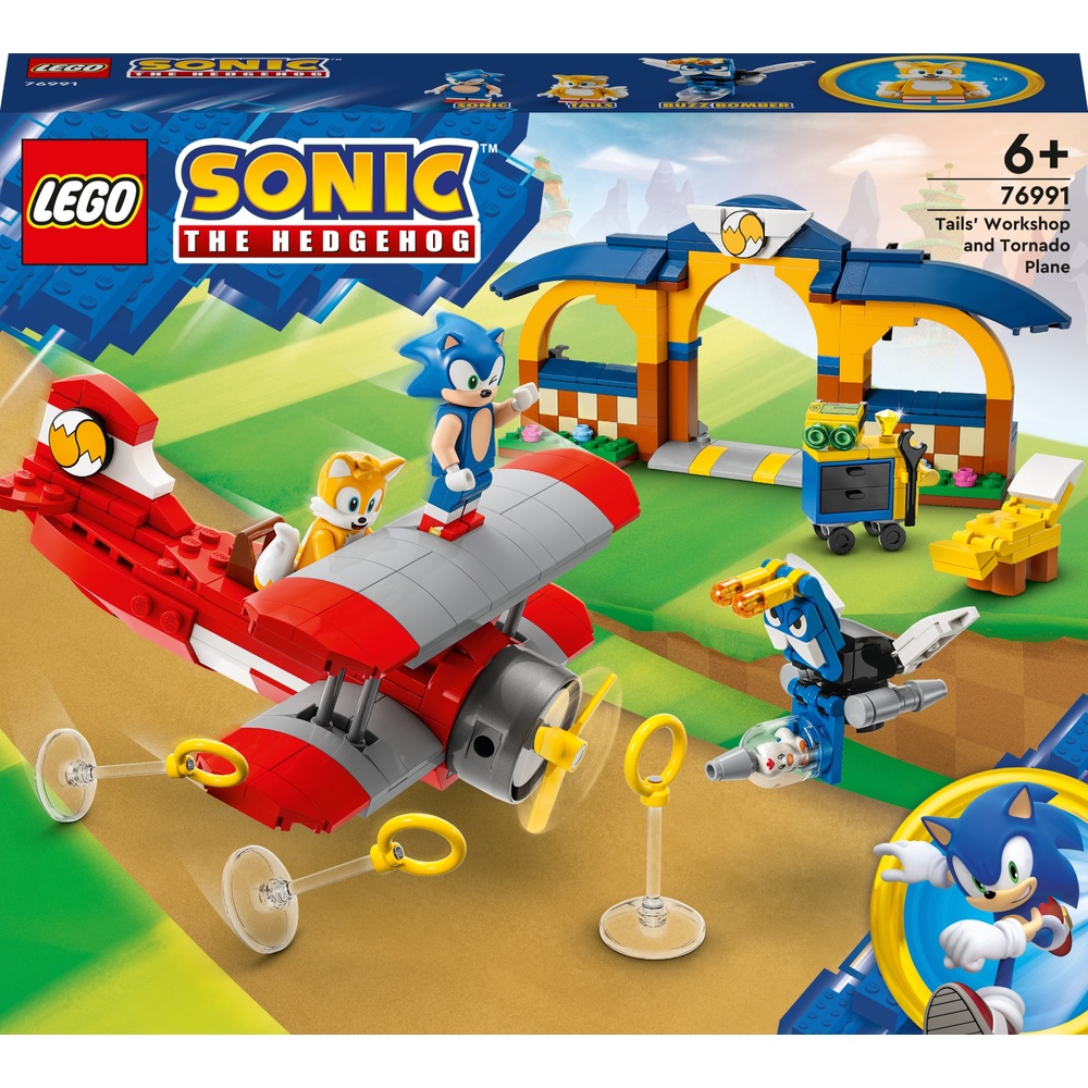 LEGO Sonic the Hedgehog 76991 Tails Werkstatt und Tornado-Flugzeug Bauset