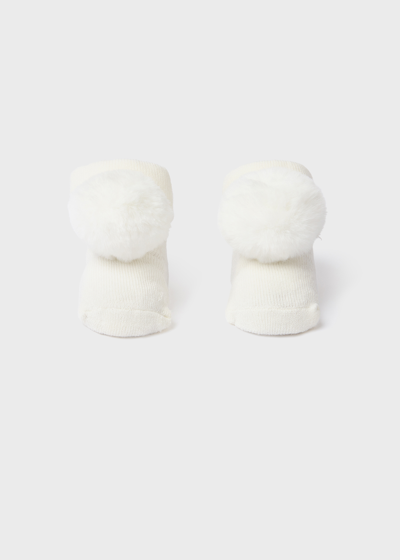Conjunto de meias e faixa de cabelo em algodão orgânico para recém-nascidos