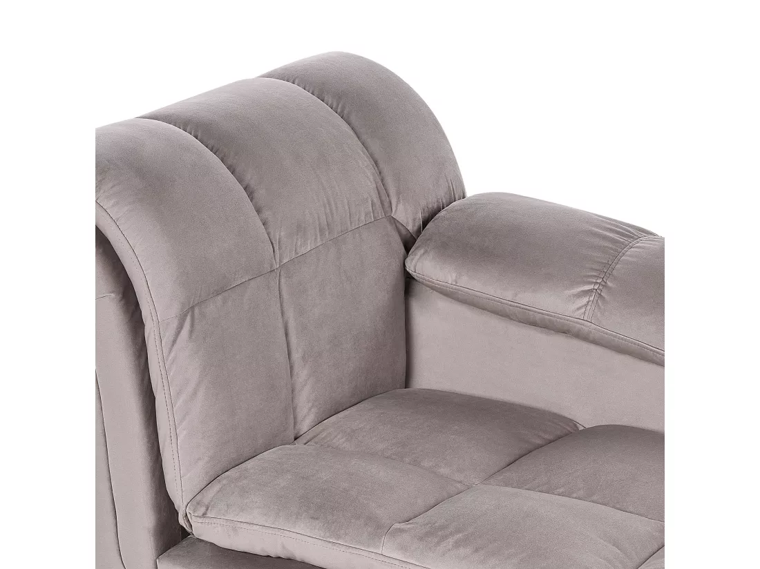 Chaise longue en tissu taupe LORMONT