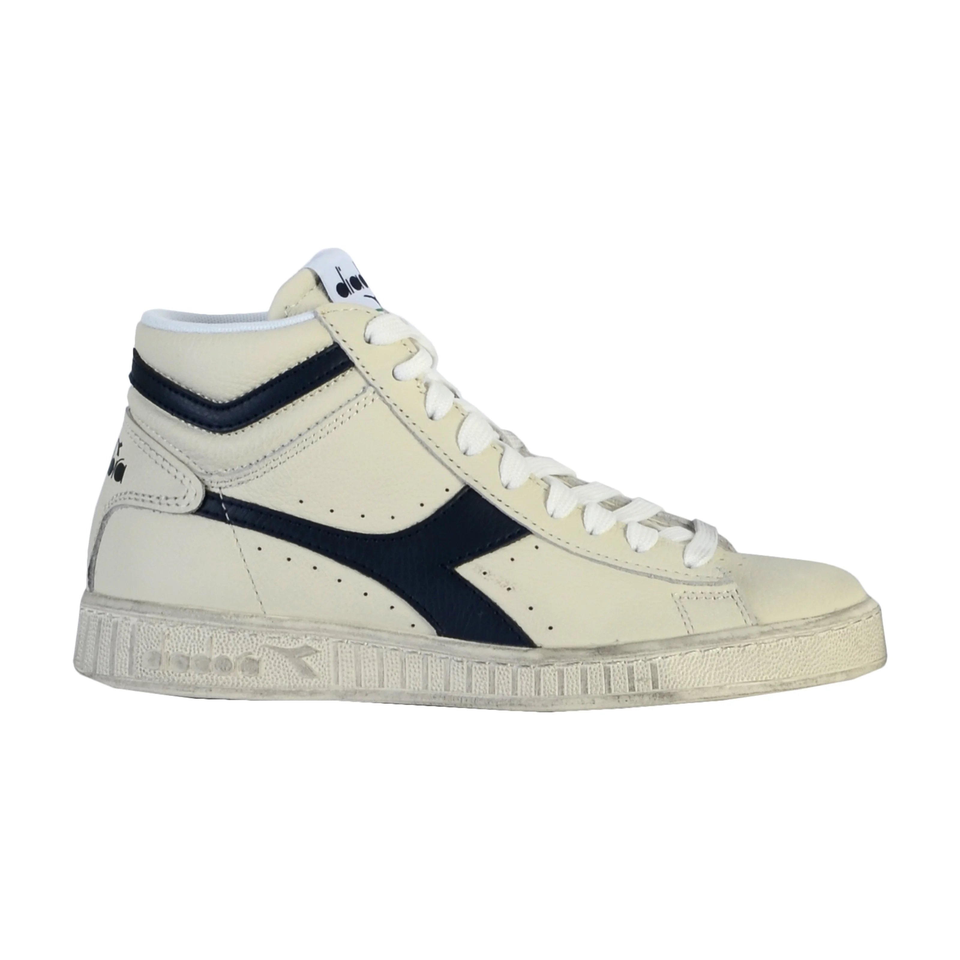 Basket à lacets cuirgame l high waxed | Blanc