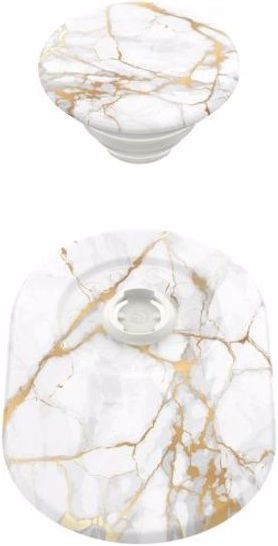 PopGrip MagSafe Finger Griff Halterung (Austauschbarer Top) für Apple iPhone (805662) - Gold Lutz Marble