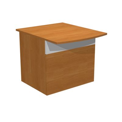 Banque d'accueil module assis MUSA - L80 cm - Aulne/alu