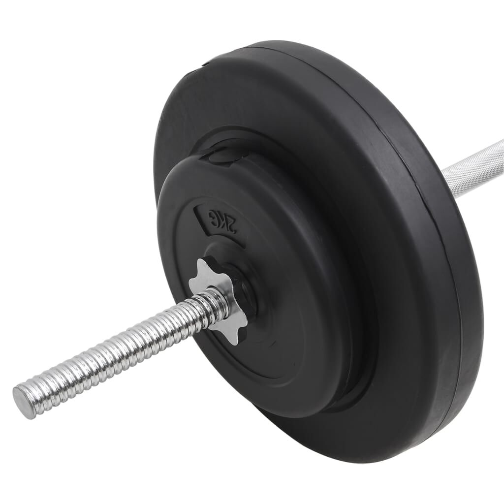 vidaXL Halterstang met gewichtenset, 30 kg