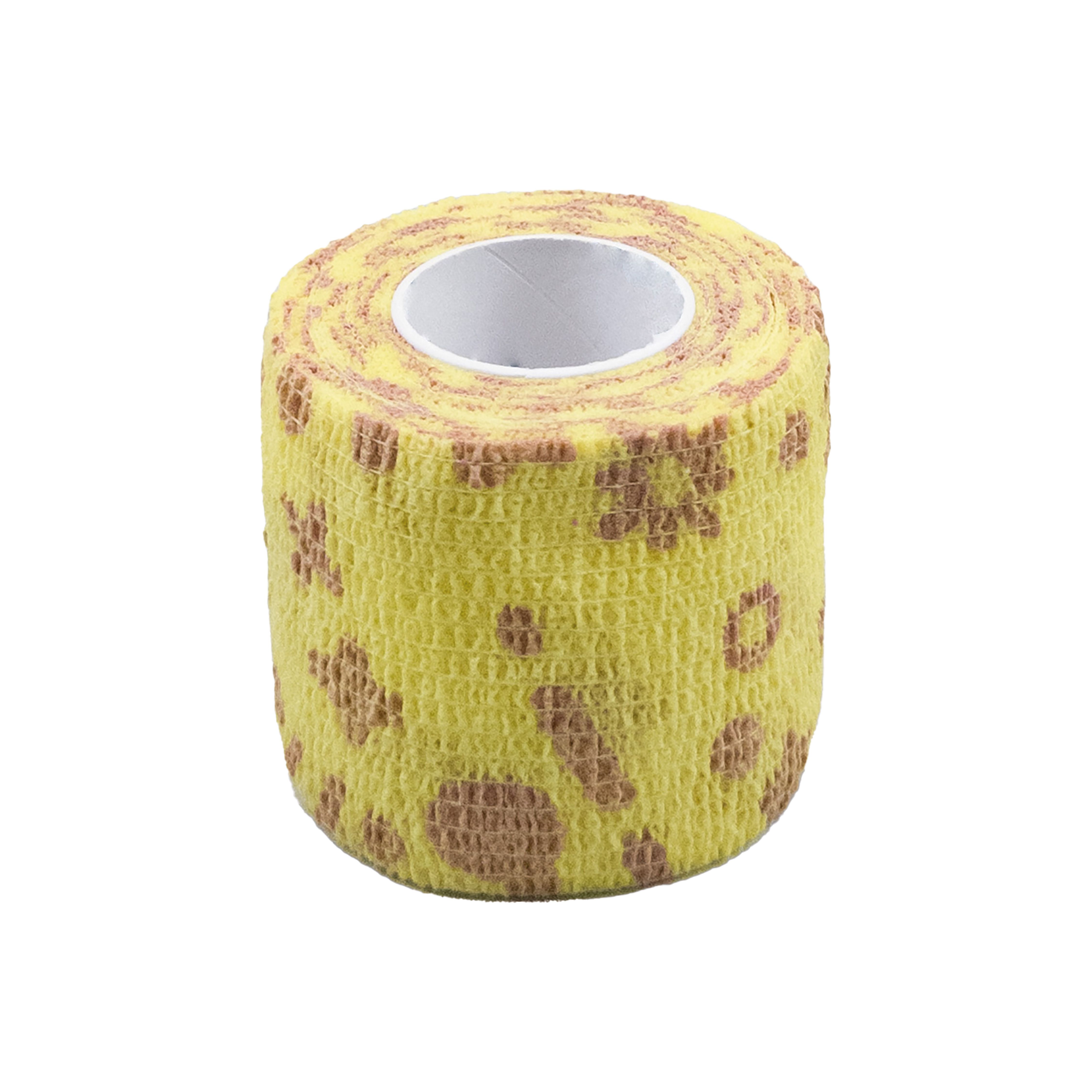 NatuSol Kohäsive Bandage gelb m. Motiv, 5 cm x 4,5 m