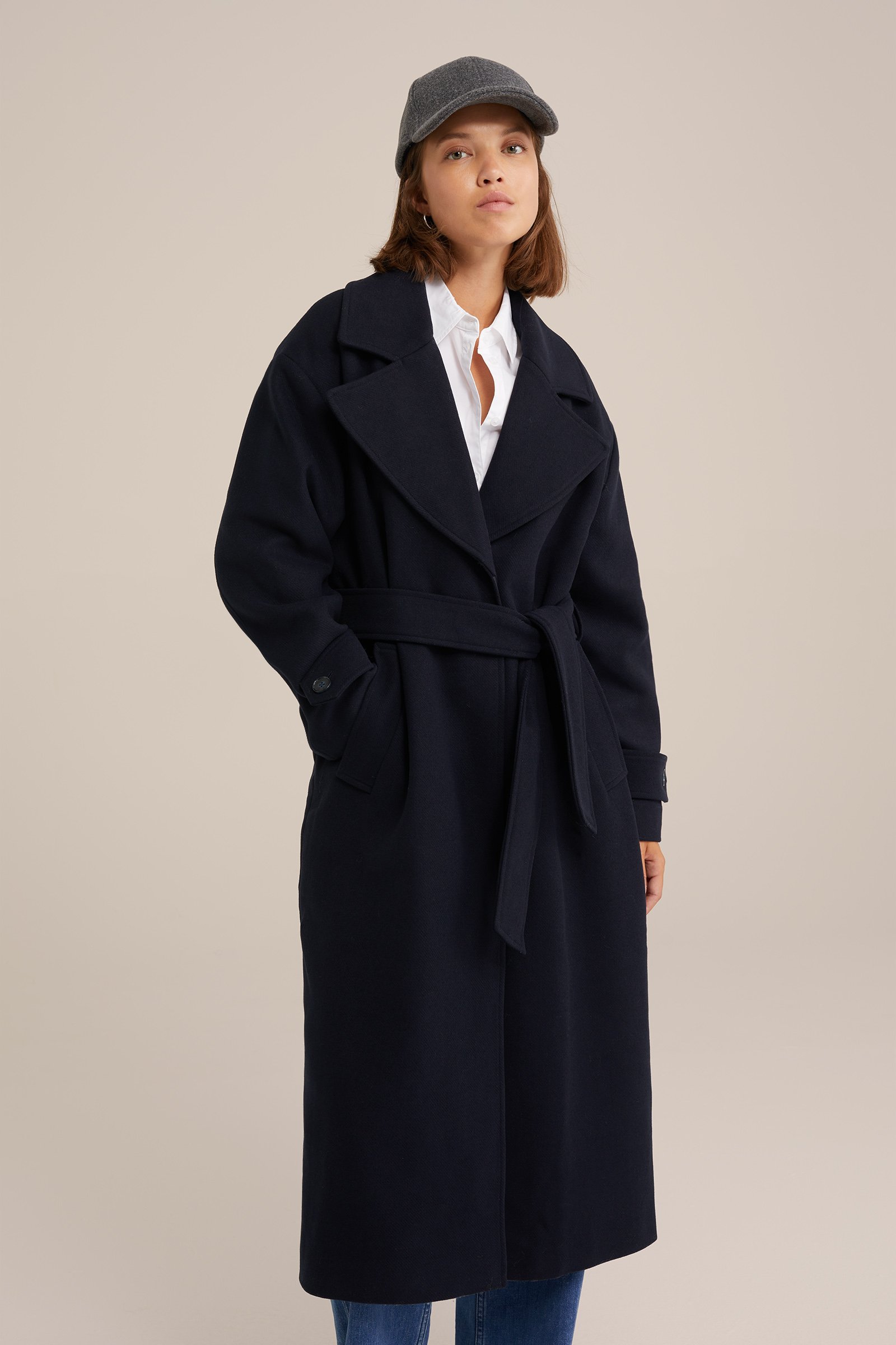 jas van wolmix WE Fashion Donkerblauw