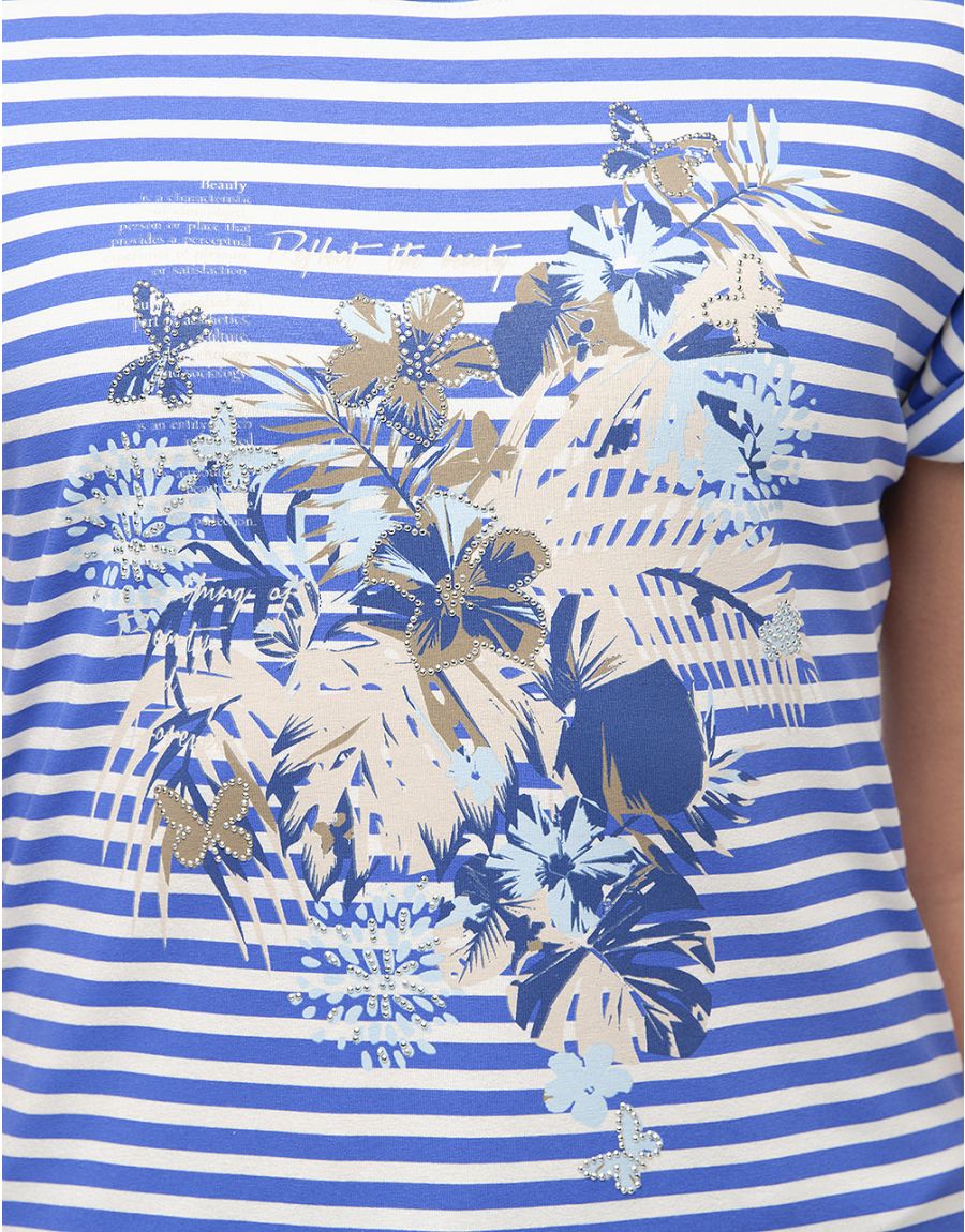 T-shirt rayé bleu