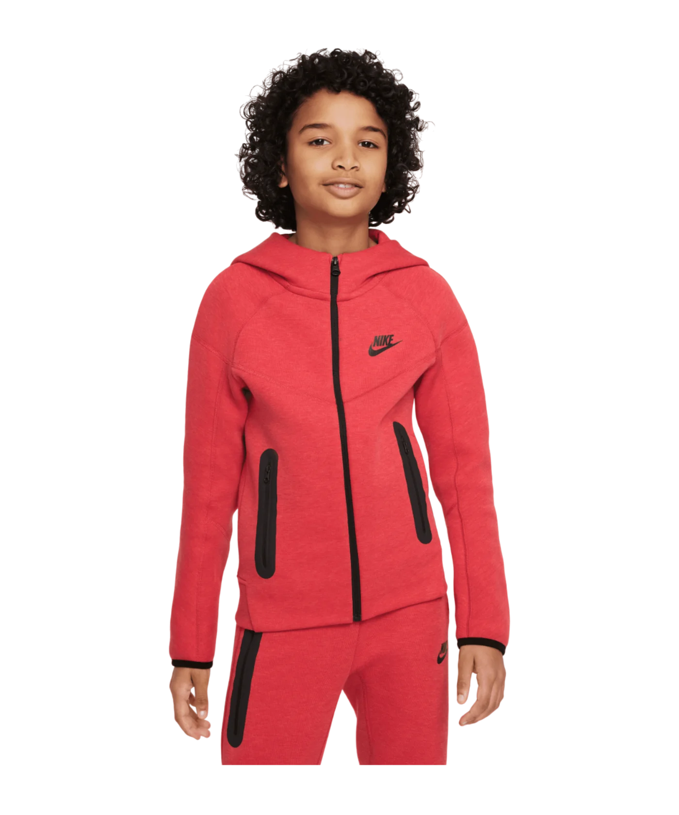 Nike Tech Fleece Jacke Kids Rot Schwarz F672