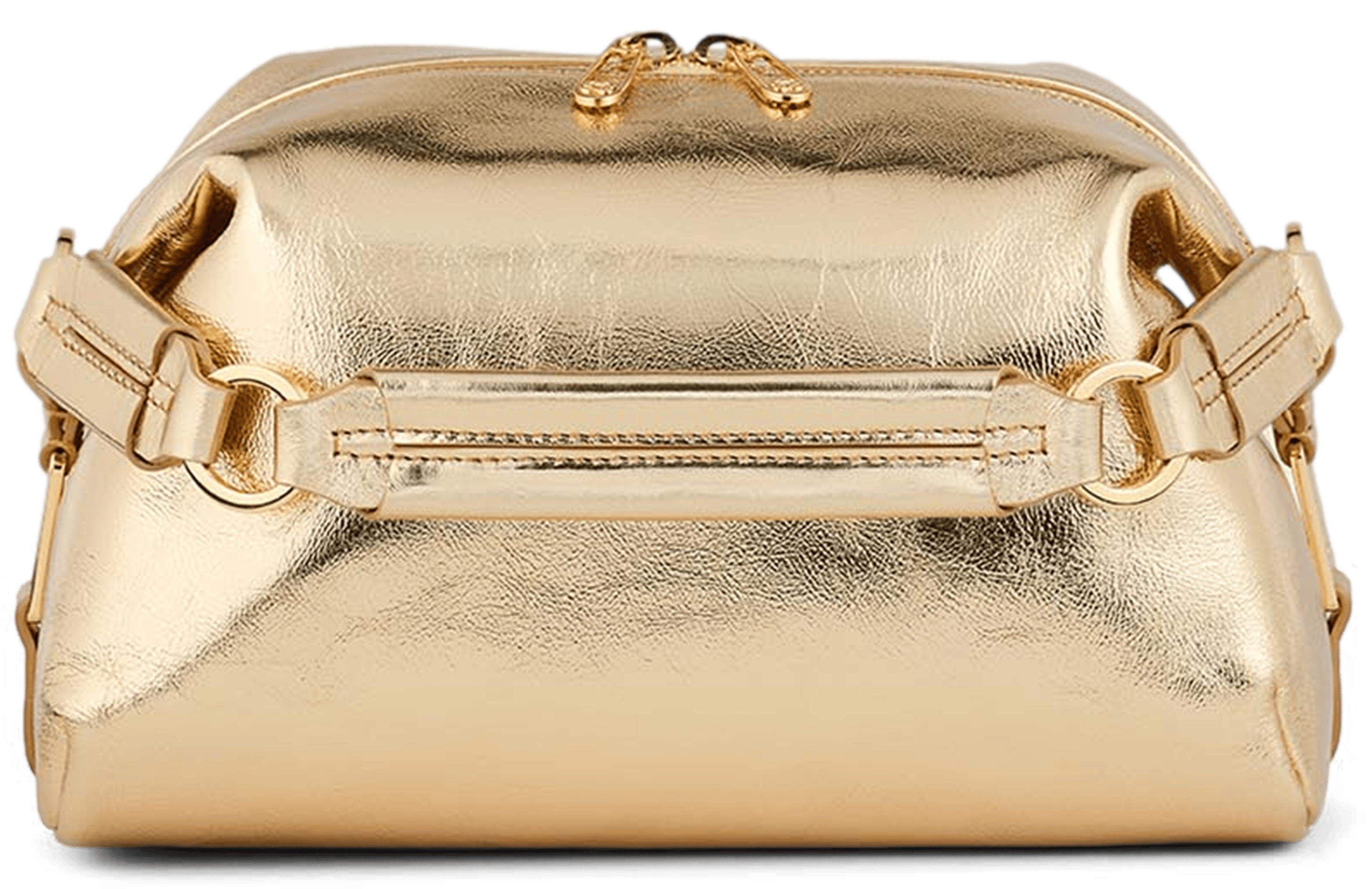 Sac à main en cuir métallisé | Doré