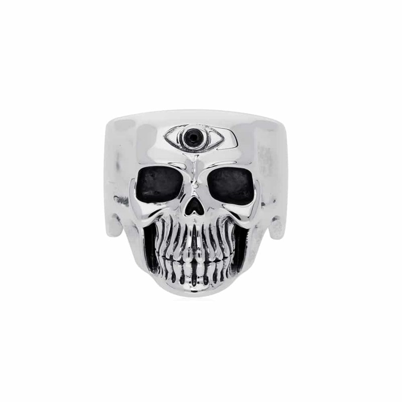 Bague Tête De Mort Pure Skull Cyclope Argent