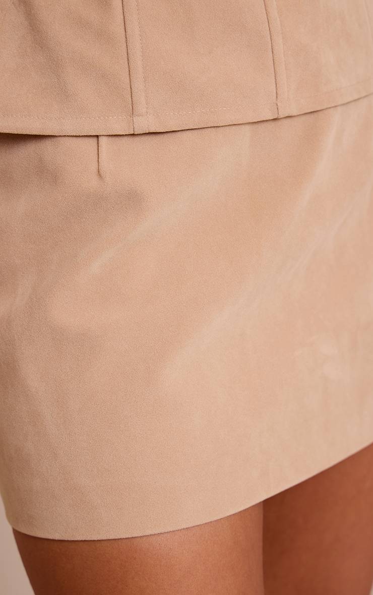 Gris Pierre Ensemble Jupe Mini En Synthétique Structurée