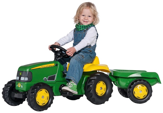 rolly toys® Trettraktor »rollyKid, John Deere« mit Trailer