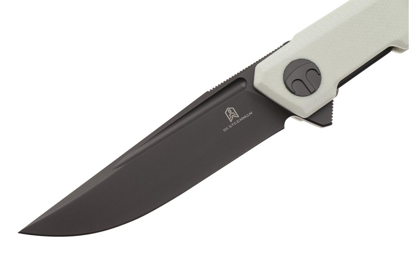 Bestechman Mini Dundee BMK03H Grey PVD White G10, zakmes, Ostap Hel Design