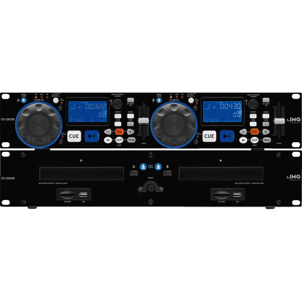 IMG Stageline CD-230USB 2-kanaals DJ CD- & MP3-speler