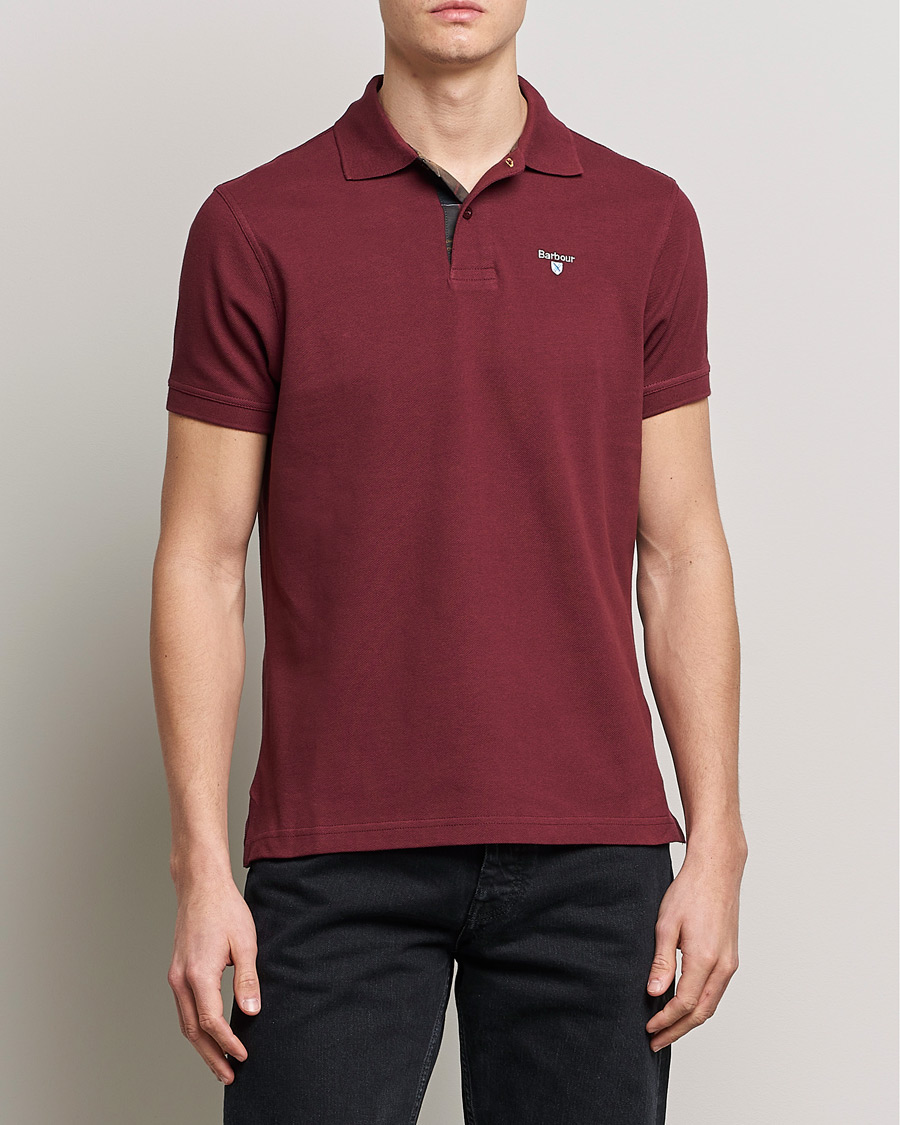 Barbour Lifestyle Tartan Pique Polo Ruby